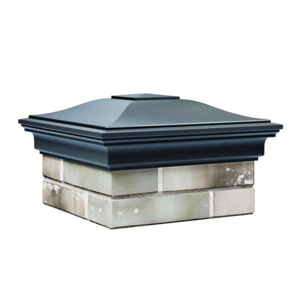 Колпак Zking Монблан Серый на столб 1.5х1.5 еврокирпича 0.7НФ (355х355мм) в Рязани фото