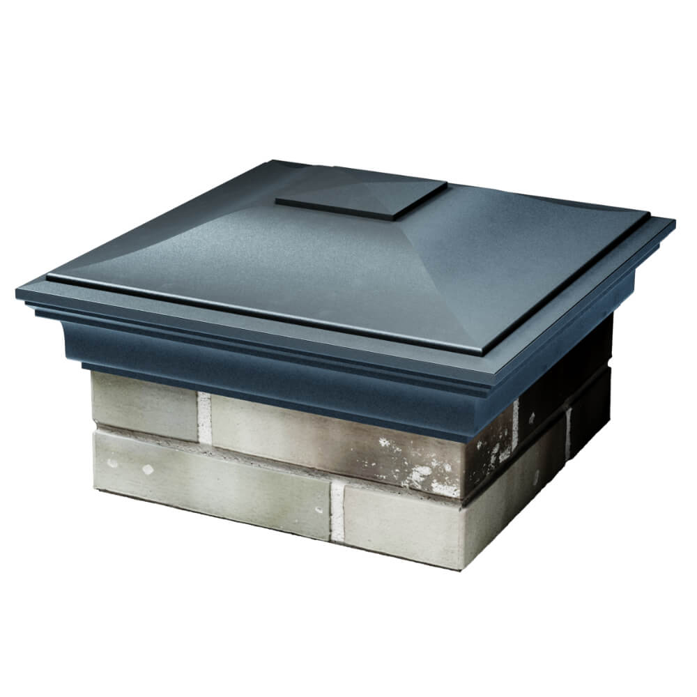 Колпак Zking Монблан Серый на столб 1.5х1.5 кирпича (385х385мм) в Рязани фото