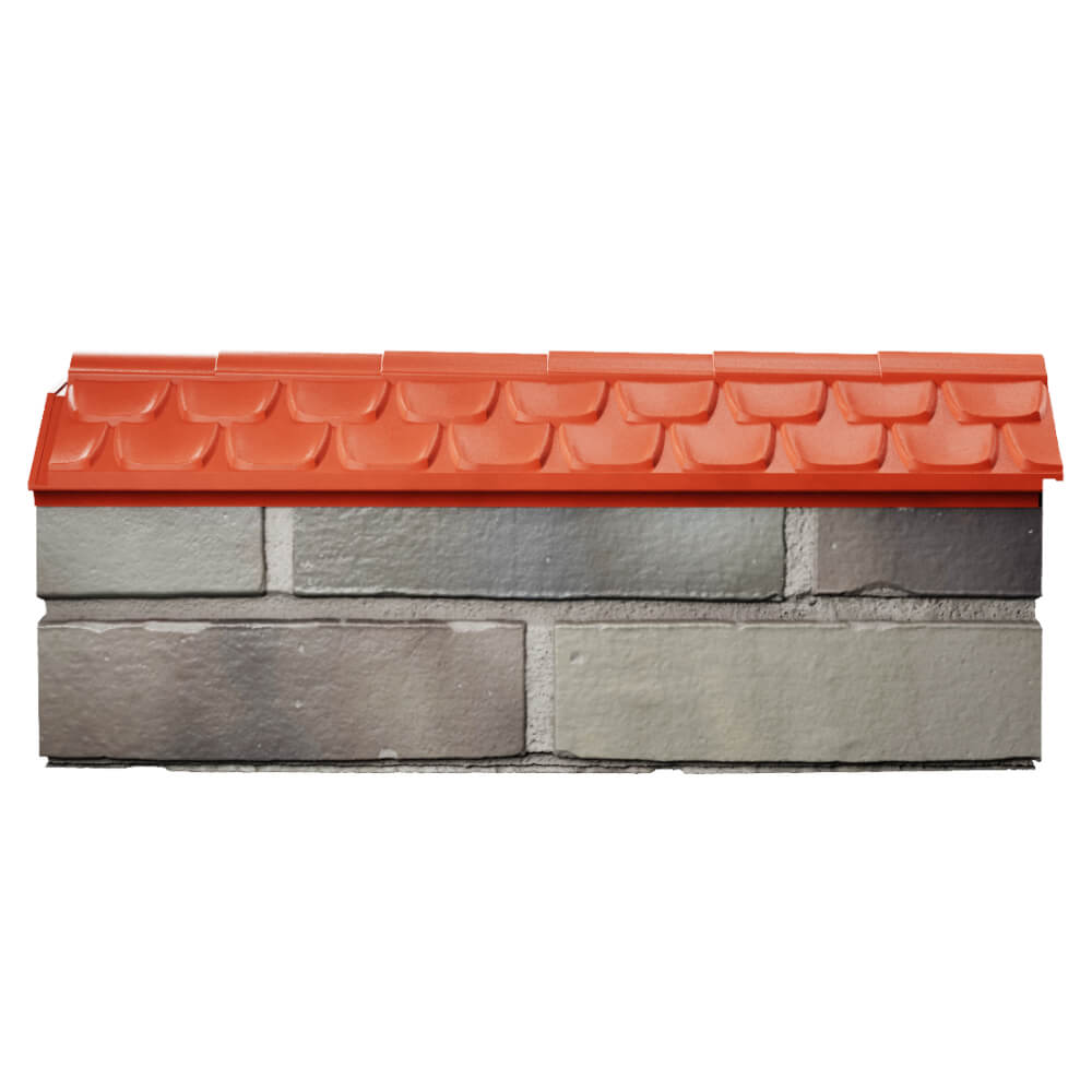 Парапет Zking Эльбрус Красный с посадкой на 0.5 кирпича (130мм) в Рязани фото