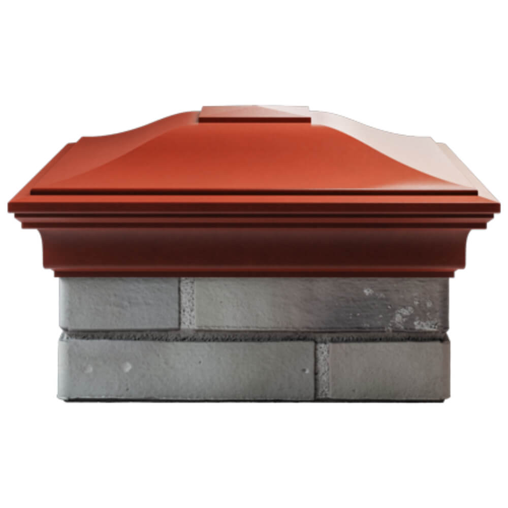 Колпак Zking Монблан Красный на столб 1.5х1.5 кирпича (385х385мм) Рязань фото