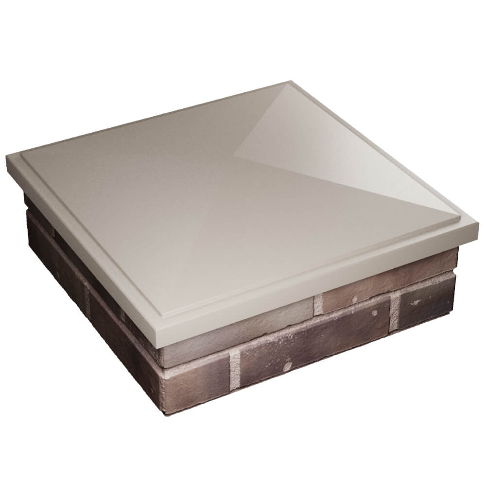 Колпак Zking БонаМоно Бежевый на столб 2х2 кирпича (515х515, 530х530мм) в Рязани фото