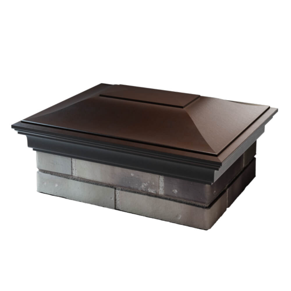 Колпак Zking Монблан Коричневый на столб 2х1.5 кирпича (515х385мм) в Рязани фото