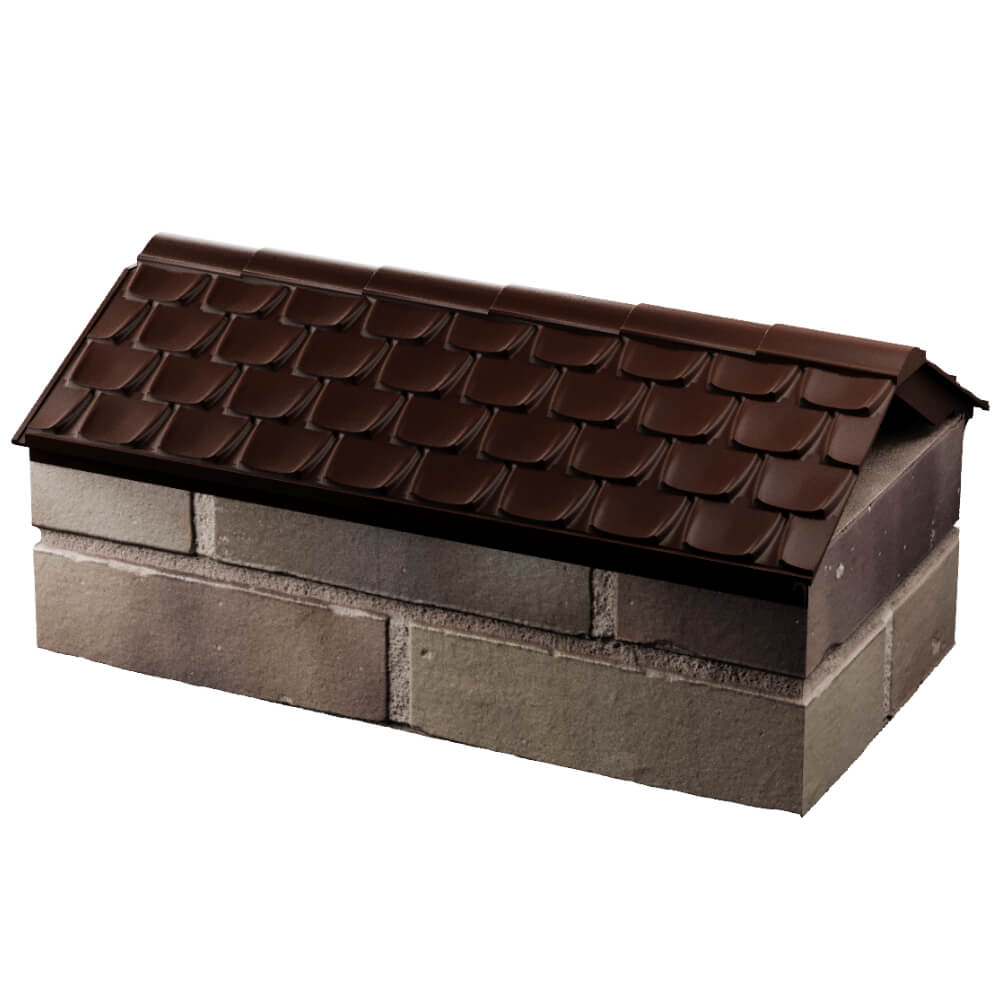 Парапет Zking Эльбрус Коричневый с посадкой на 1 кирпич (255мм) в Рязани фото