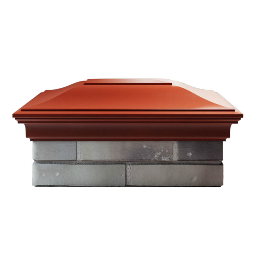Колпак Zking Монблан Красный на столб 2х1.5 кирпича (515х385мм) в Рязани фото