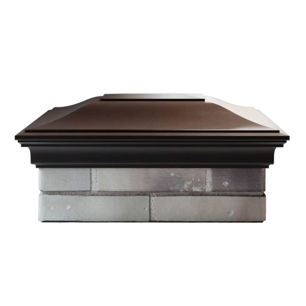 Колпак Zking Монблан Коричневый на столб 2х1.5 кирпича (515х385мм) в Рязани фото
