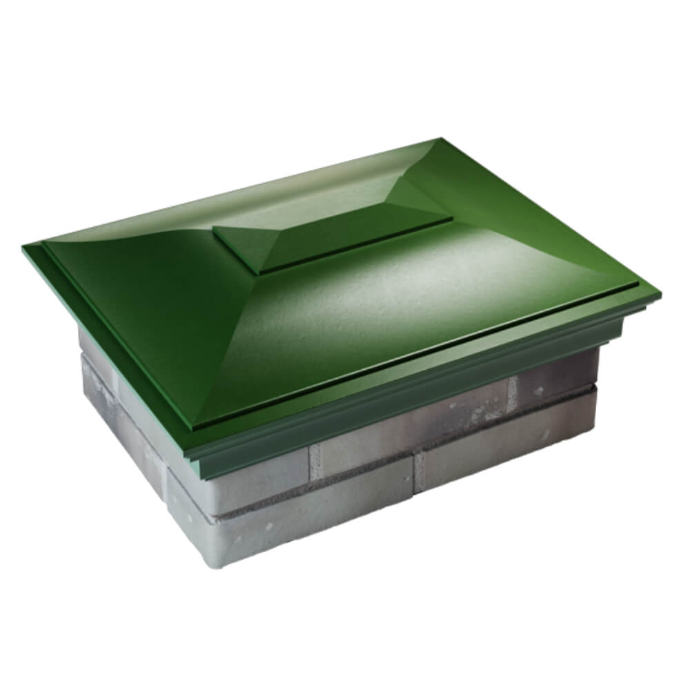 Колпак Zking Монблан Зеленый на столб 2х1.5 кирпича (515х385мм) Рязань фото