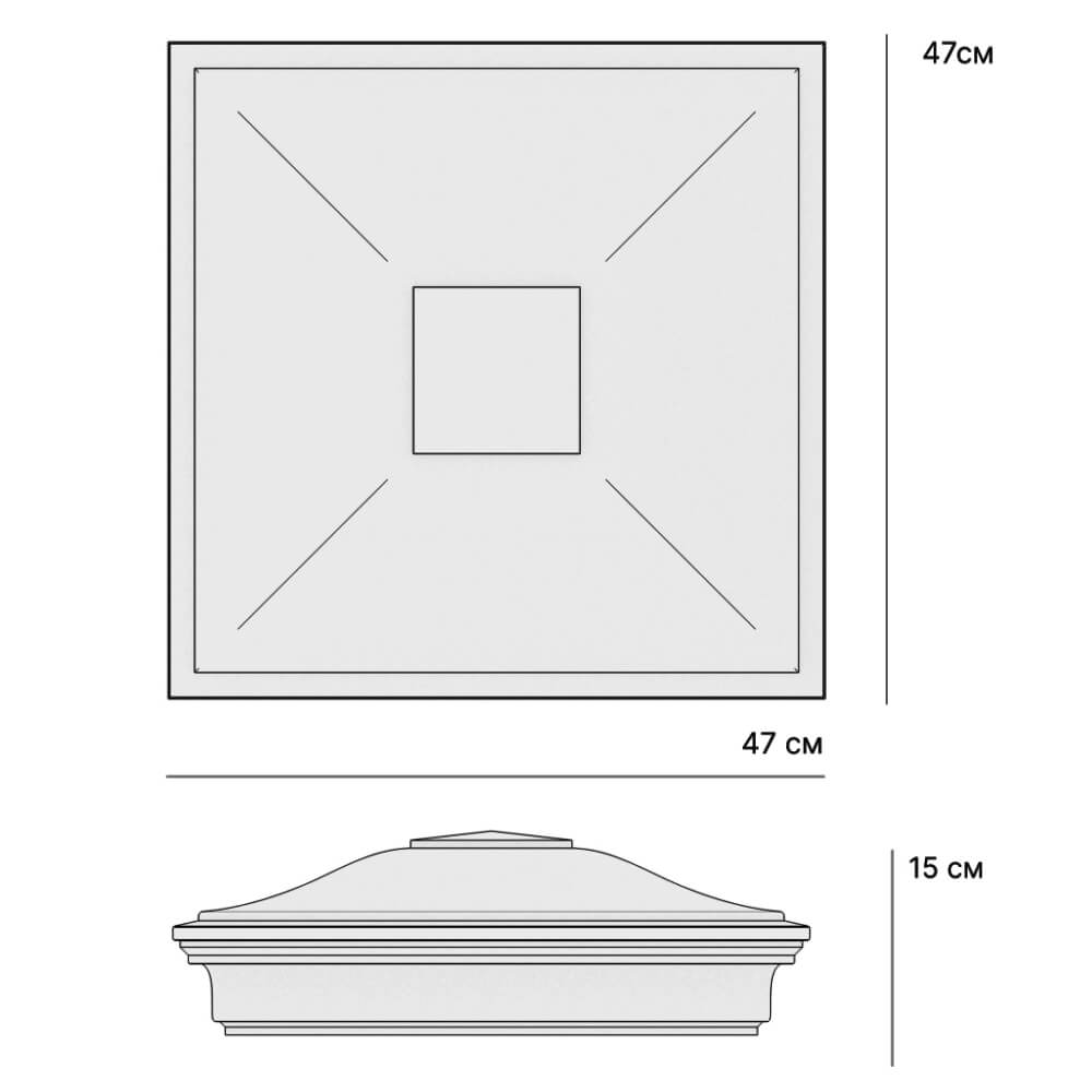 Колпак Zking Монблан Коричневый на столб 1.5х1.5 кирпича (385х385мм) в Рязани фото