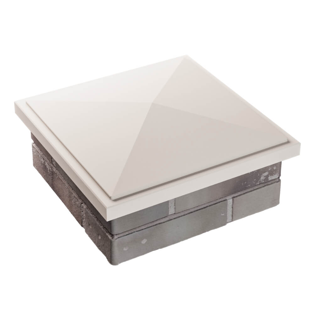 Колпак Zking БонаМоно Бежевый на столб 1.5х1.5 кирпича (385х385, 400х400мм) в Рязани фото