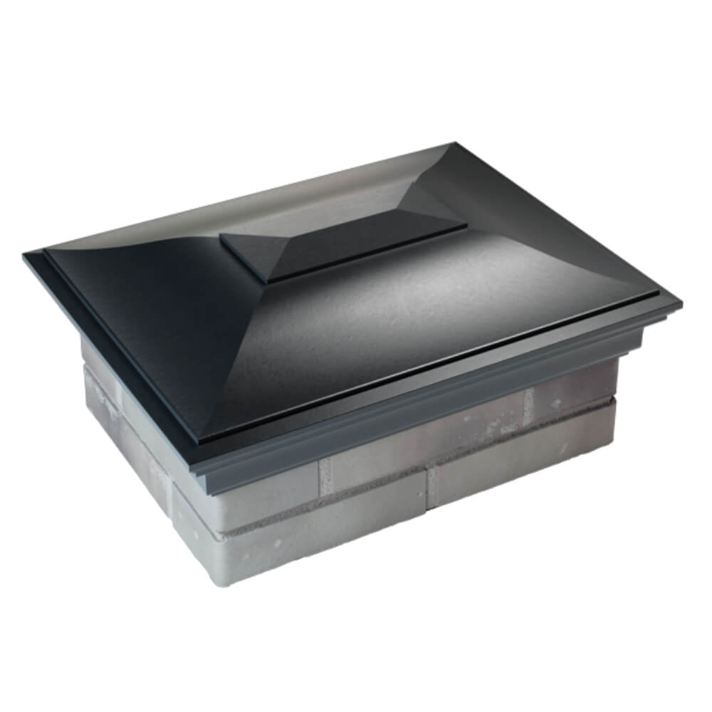 Колпак Zking Монблан Черный на столб 2х1.5 кирпича (515х385мм) Рязань фото