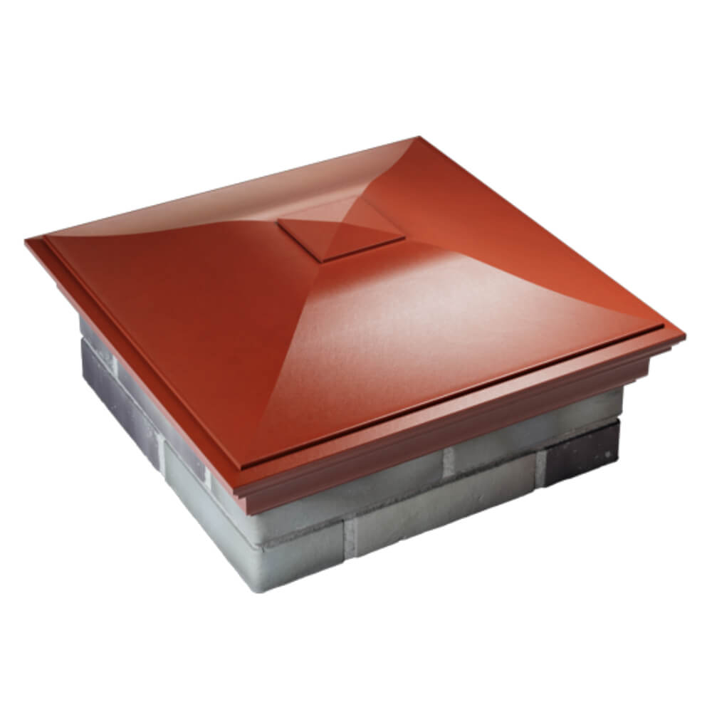 Колпак Zking Монблан Красный на столб 2х2 кирпича (515х515мм) Рязань фото