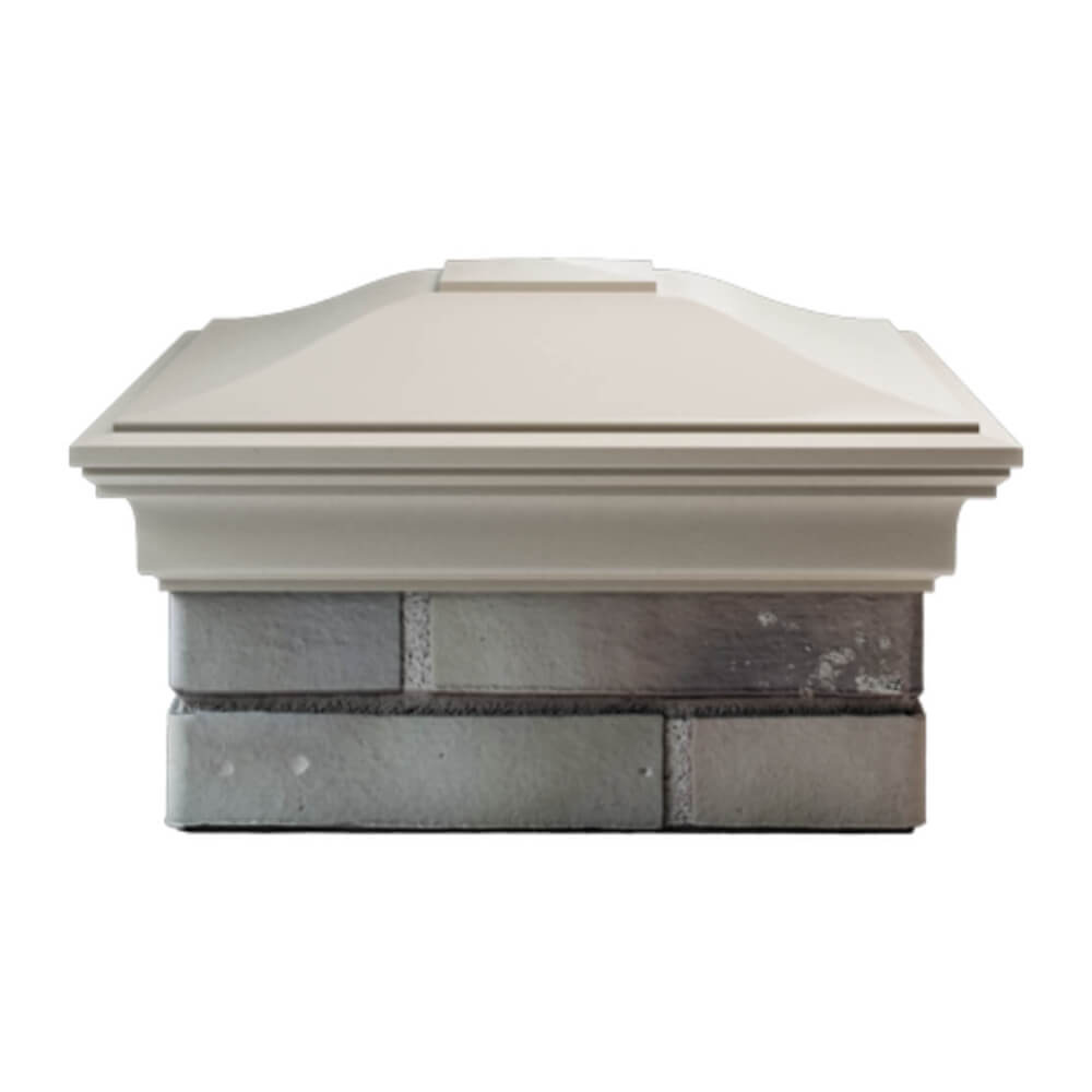 Колпак Zking Монблан Бежевый на столб 1.5х1.5 еврокирпича 0.7НФ (355х355мм) Рязань фото