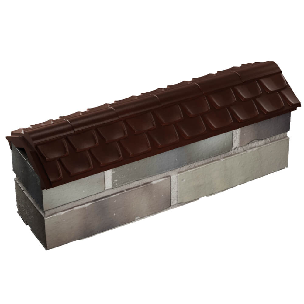Парапет Zking Эльбрус Коричневый с посадкой на 0.5 кирпича (130мм) в Рязани фото