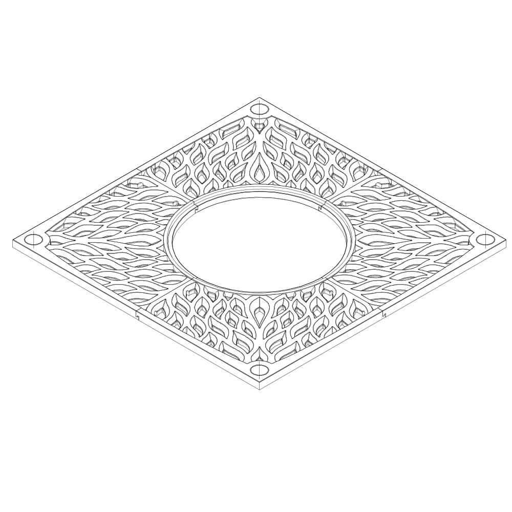 Приствольная решетка для дерева ZKING CRUST 2х2м Черная в Рязани фото