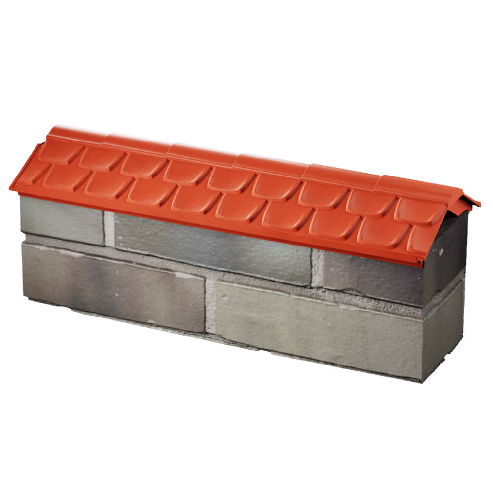 Парапет Zking Эльбрус Красный с посадкой на 0.5 кирпича (130мм) в Рязани фото