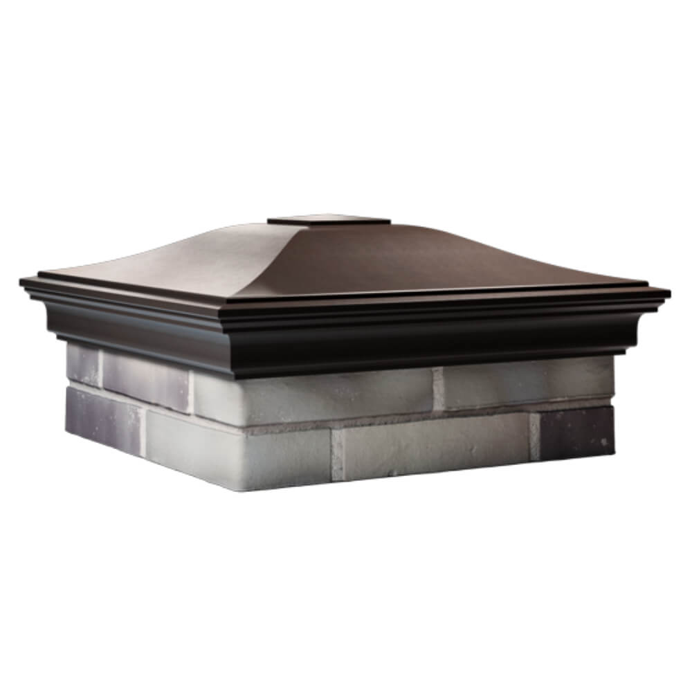 Колпак Zking Монблан Коричневый на столб 2х2 кирпича (515х515мм) в Рязани фото