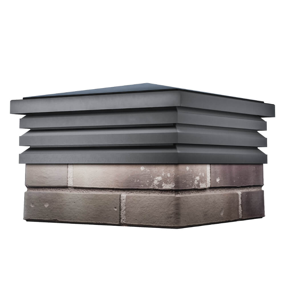 Колпак Zking Бона ХайТек Серый на столб 1.5х1.5 кирпича (385х385мм) в Рязани фото