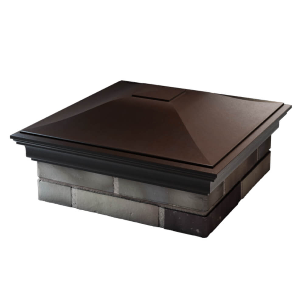 Колпак Zking Монблан Коричневый на столб 2х2 кирпича (515х515мм) в Рязани фото