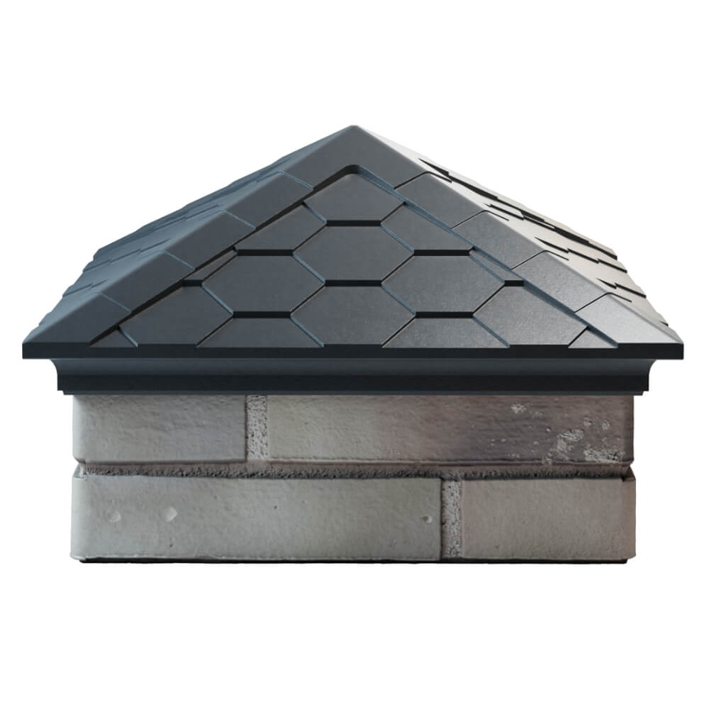 Колпак Zking Эверест Серый на столб 1.5х1.5 кирпича (390х390мм) Рязань фото