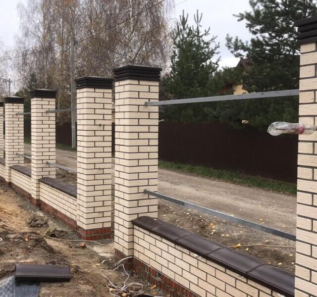 Колпак Zking Бона ХайТек Коричневый на столб 1.5х1.5 кирпича (385х385мм) в Рязани фото