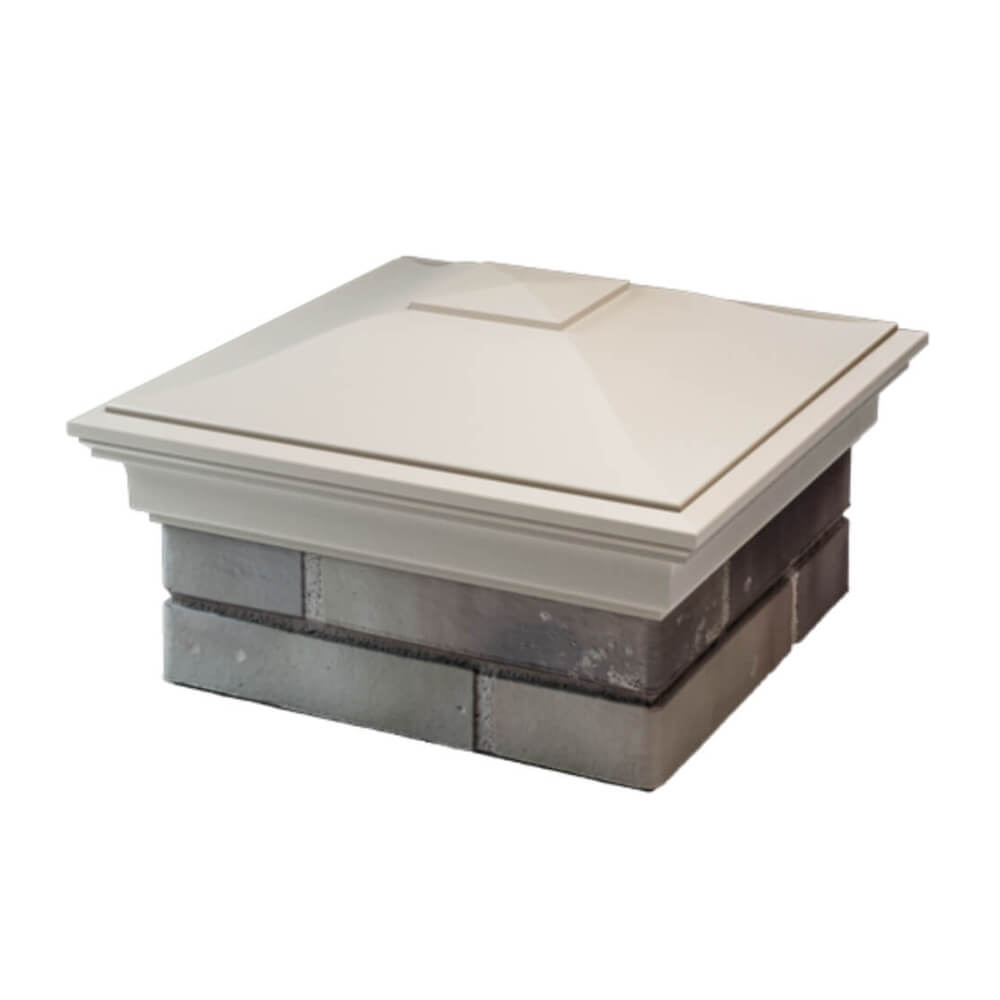 Колпак Zking Монблан Бежевый на столб 1.5х1.5 еврокирпича 0.7НФ (355х355мм) в Рязани фото