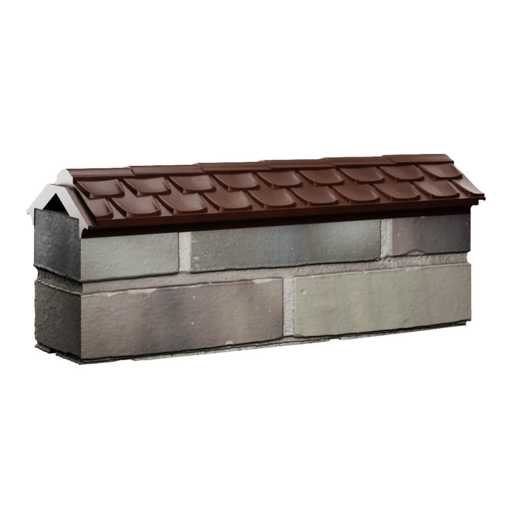 Парапет Zking Эльбрус Коричневый с посадкой на 0.5 кирпича (130мм) Рязань фото