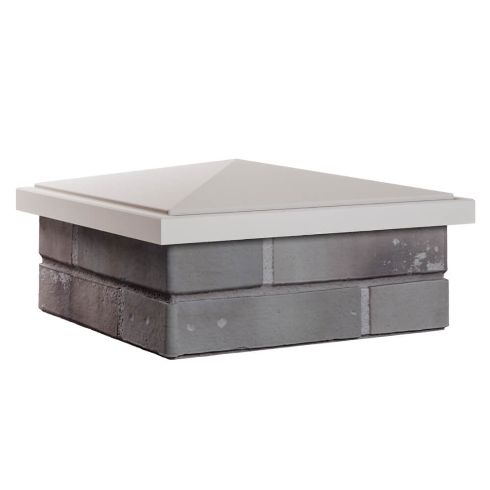 Колпак Zking БонаМоно Бежевый на столб 1.5х1.5 кирпича (385х385, 400х400мм) в Рязани фото