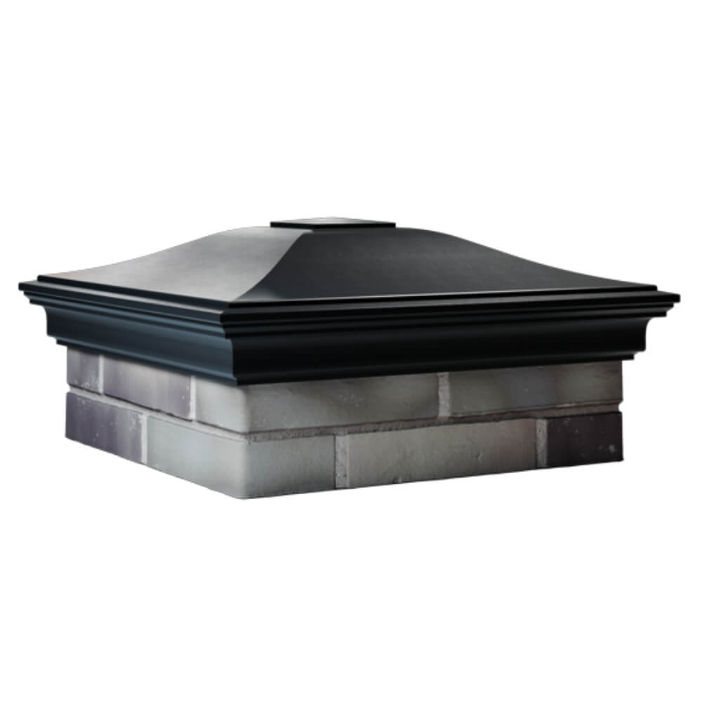 Колпак Zking Монблан Черный на столб 2х2 кирпича (515х515мм) в Рязани фото