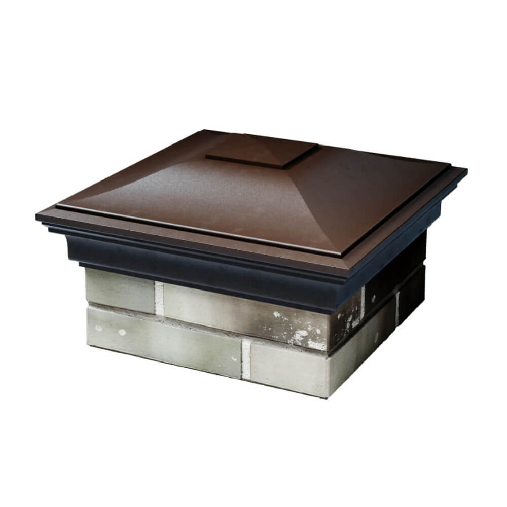 Колпак Zking Монблан Коричневый на столб 1.5х1.5 еврокирпича 0.7НФ (355х355мм) в Рязани фото