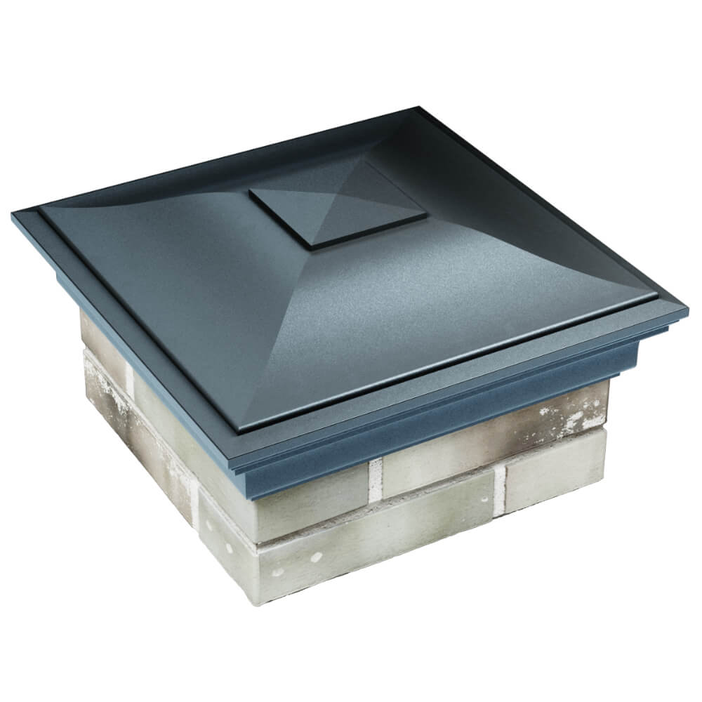 Колпак Zking Монблан Серый на столб 1.5х1.5 кирпича (385х385мм) в Рязани фото