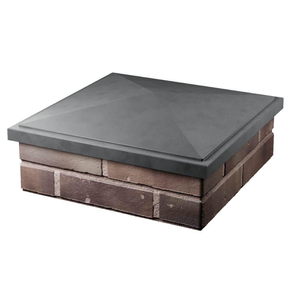 Колпак Zking БонаМоно Серый на столб 2х2 кирпича (515х515, 530х530мм) в Рязани фото