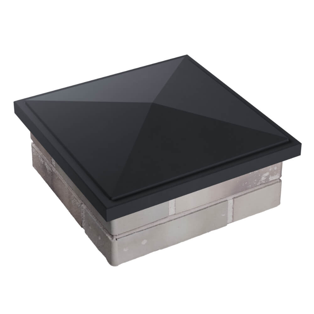 Колпак Zking БонаМоно Серый на столб 1.5х1.5 кирпича (385х385, 400х400мм) в Рязани фото