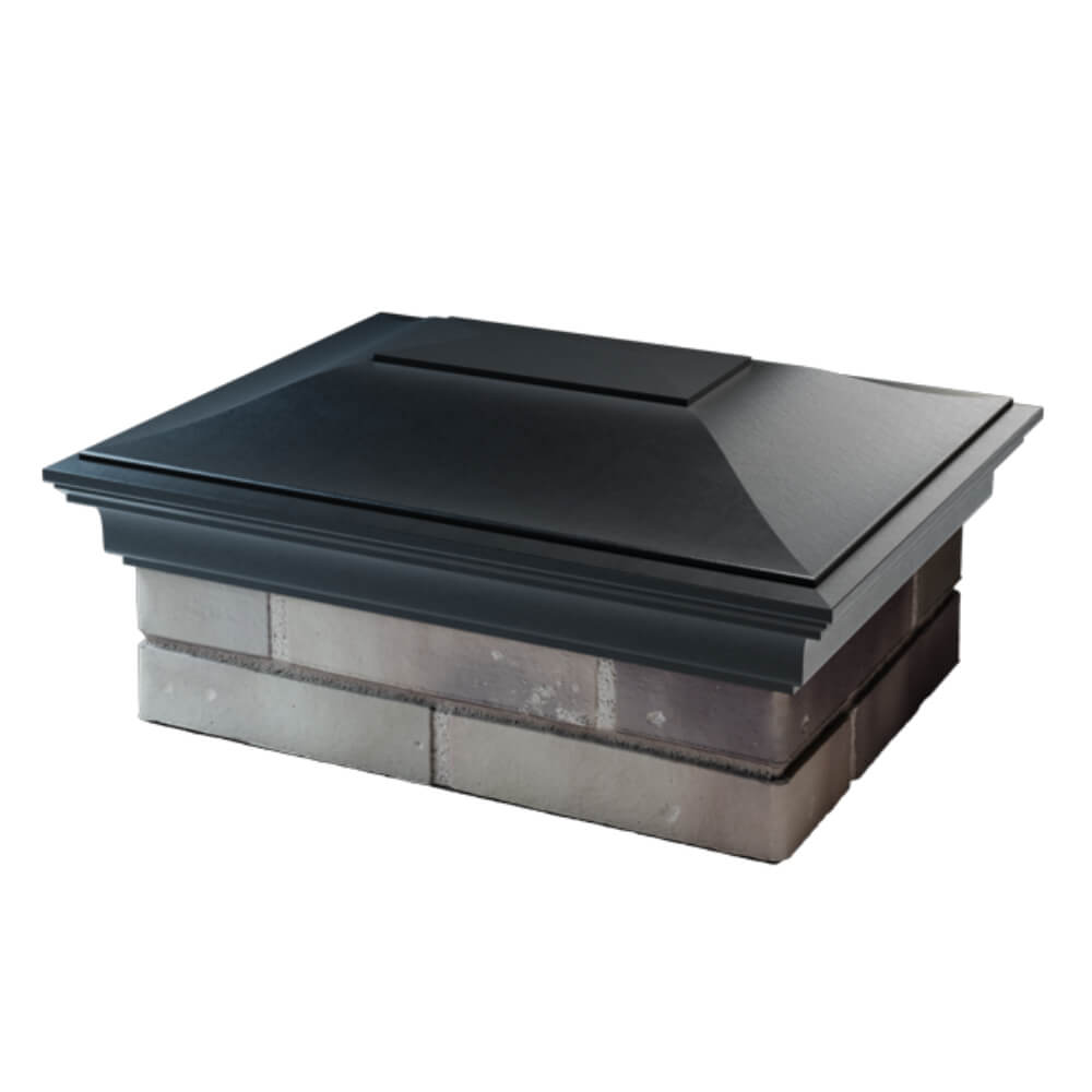 Колпак Zking Монблан Черный на столб 2х1.5 кирпича (515х385мм) в Рязани фото