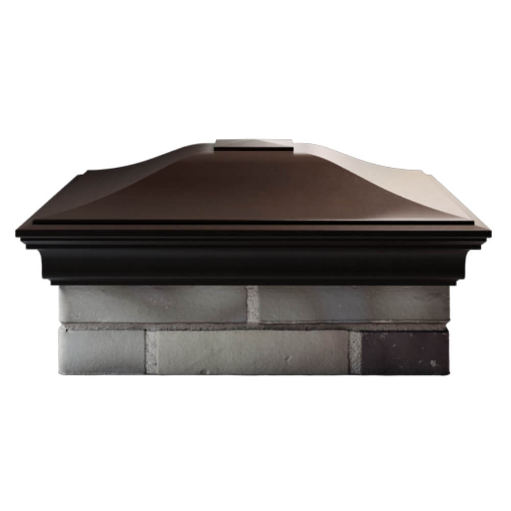 Колпак Zking Монблан Коричневый на столб 2х2 кирпича (515х515мм) в Рязани фото