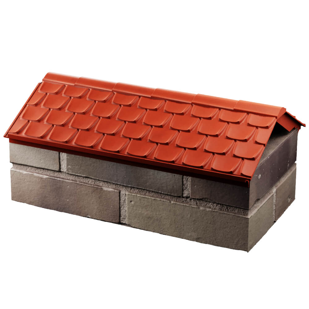 Парапет Zking Эльбрус Красный с посадкой на 1 кирпич (255мм) в Рязани фото