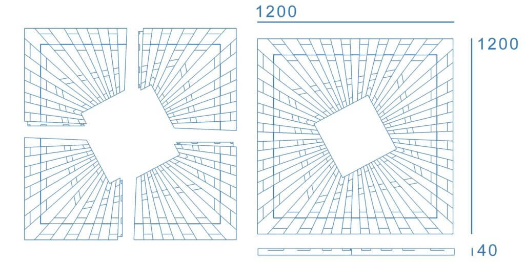 Приствольная решетка для дерева ZKING ATMOSPHERE 1.2х1.2м Черная в Рязани фото