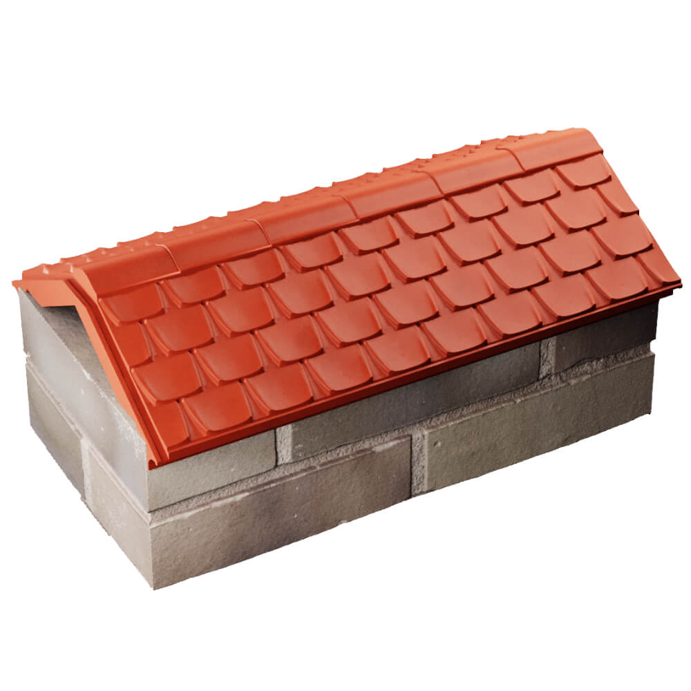 Парапет Zking Эльбрус Красный с посадкой на 1 кирпич (255мм) в Рязани фото