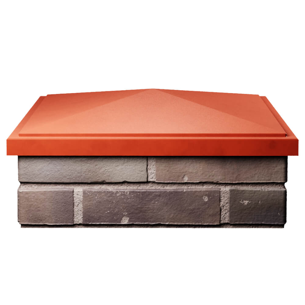 Колпак Zking БонаМоно Красный на столб 2х2 кирпича (515х515, 530х530мм) Рязань фото