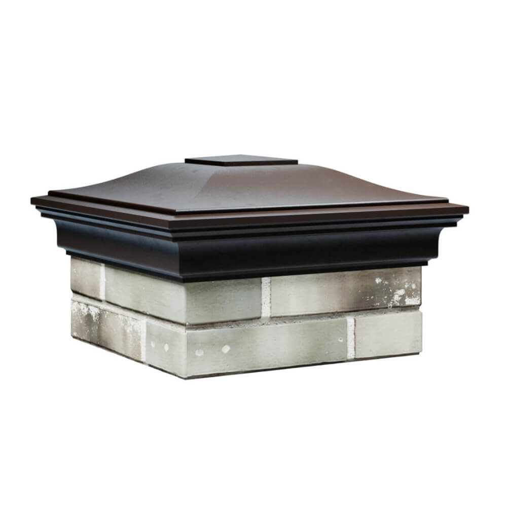 Колпак Zking Монблан Коричневый на столб 1.5х1.5 еврокирпича 0.7НФ (355х355мм) в Рязани фото