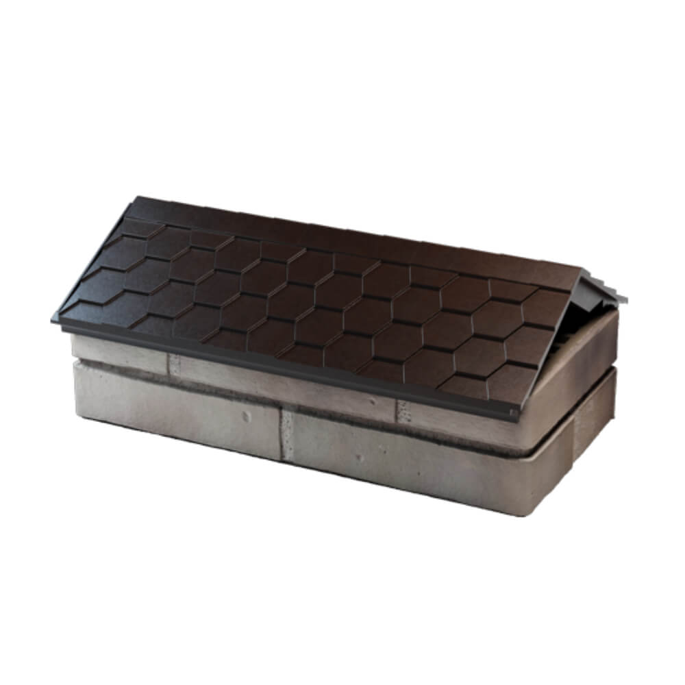 Парапет Zking Эверест Коричневый с посадкой на 1 кирпич (200/225/255мм) в Рязани фото