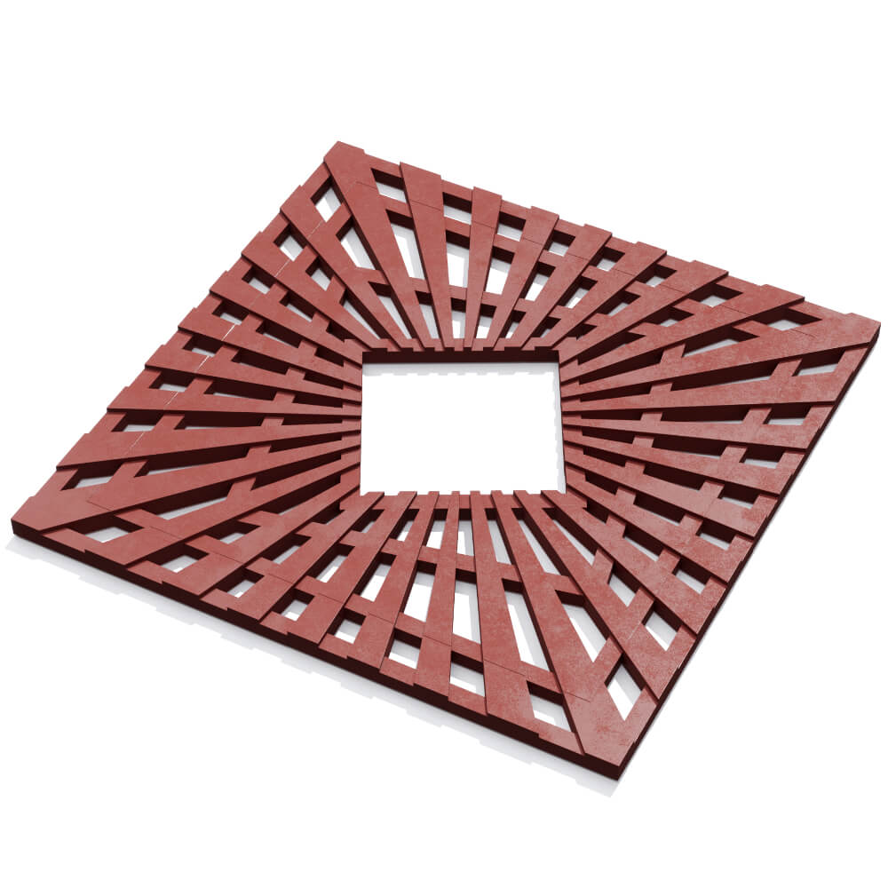 Приствольная решетка для дерева ZKING ATMOSPHERE 1.2х1.2м Красная в Рязани фото