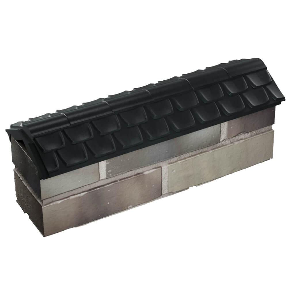 Парапет Zking Эльбрус Черный с посадкой на 0.5 кирпича (130мм) в Рязани фото