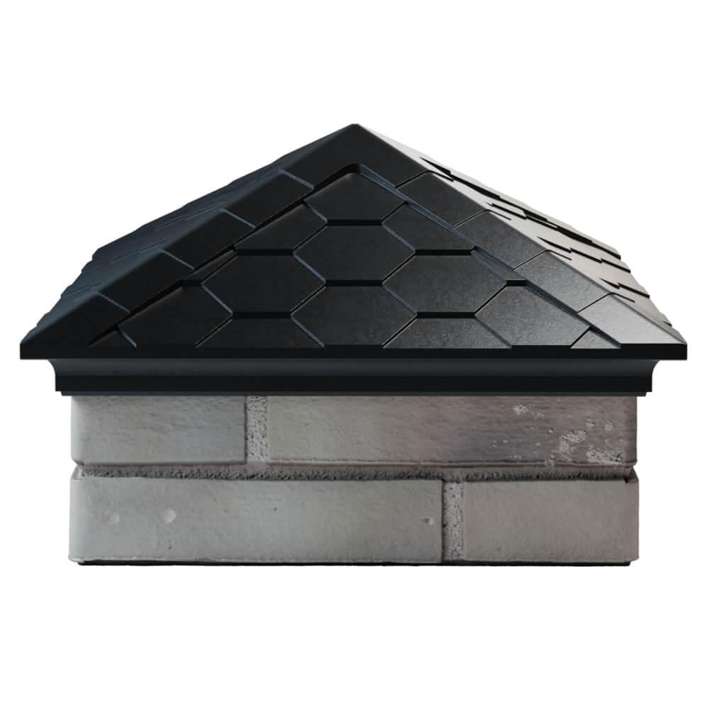 Колпак Zking Эверест Черный на столб 1.5х1.5 кирпича (390х390мм) Рязань фото