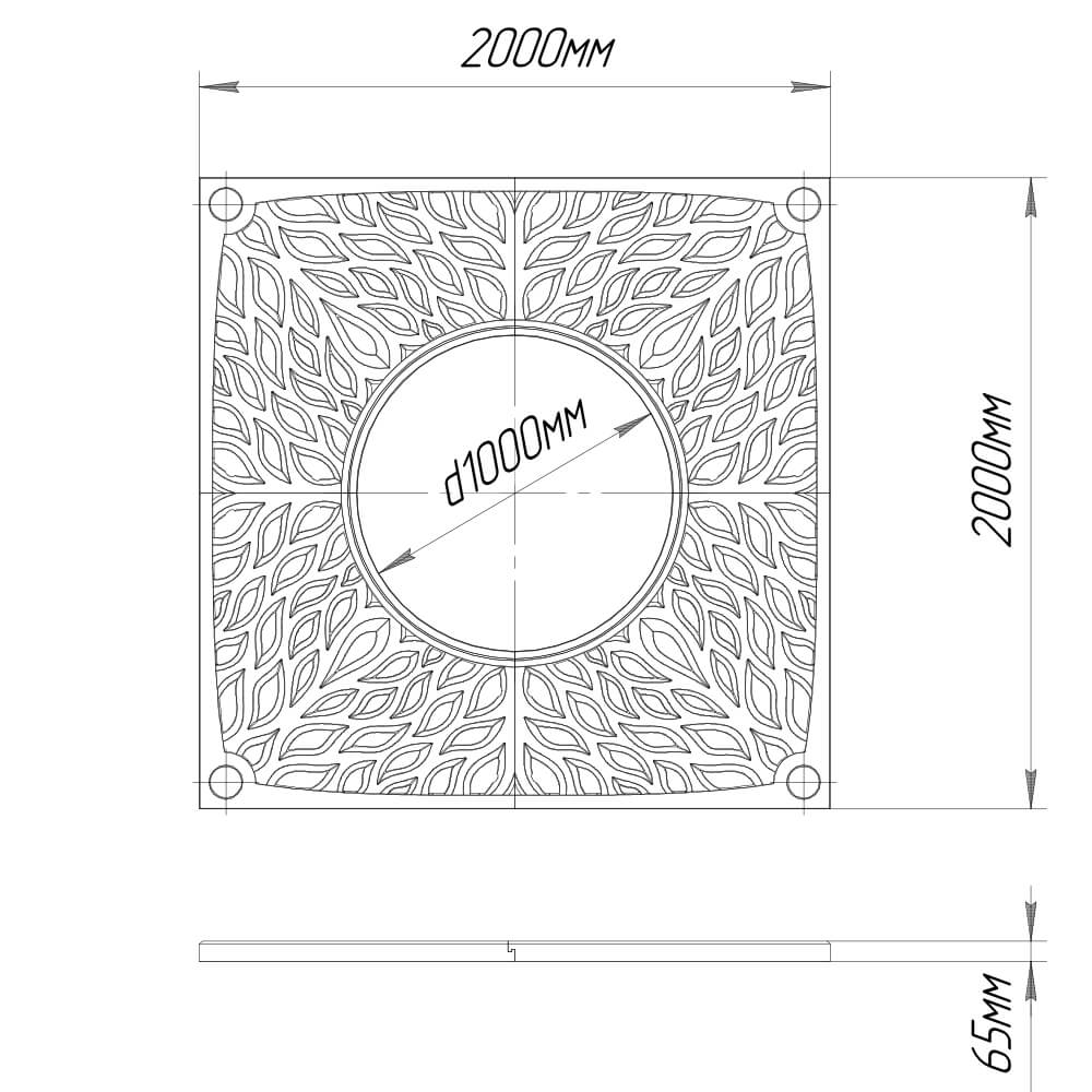 Приствольная решетка для дерева ZKING CRUST 2х2м Черная в Рязани фото