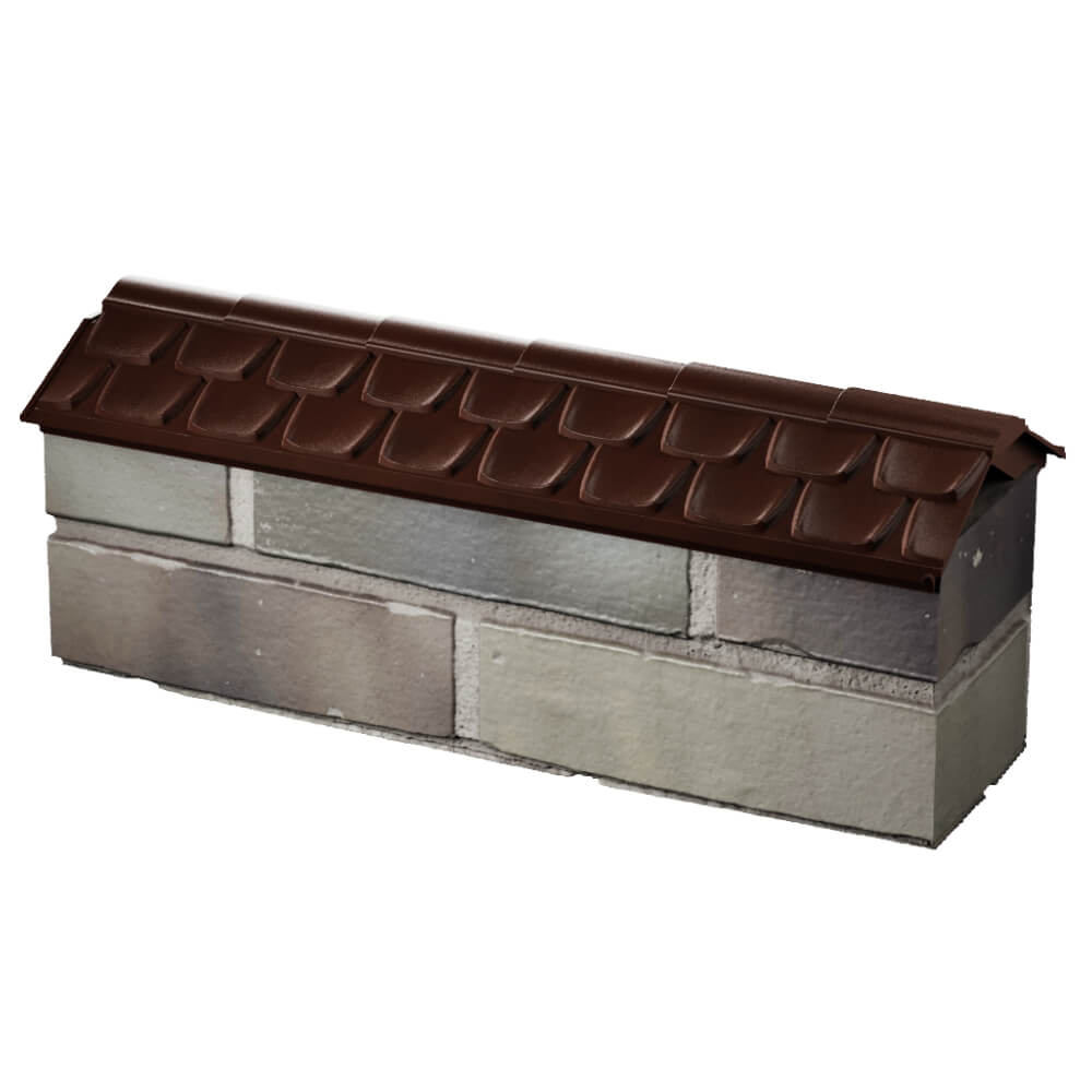 Парапет Zking Эльбрус Коричневый с посадкой на 0.5 кирпича (130мм) в Рязани фото