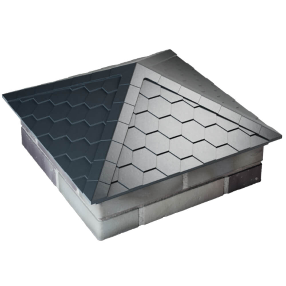 Колпак Zking Эверест Серый на столб 2х2 кирпича (535х535мм) Рязань фото