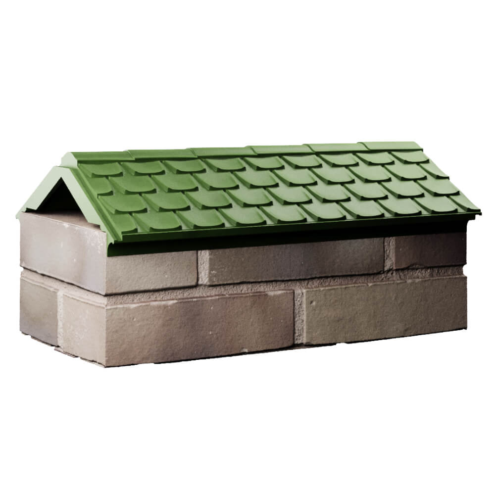 Парапет Zking Эльбрус Зеленый с посадкой на 1 кирпич (255мм) Рязань фото