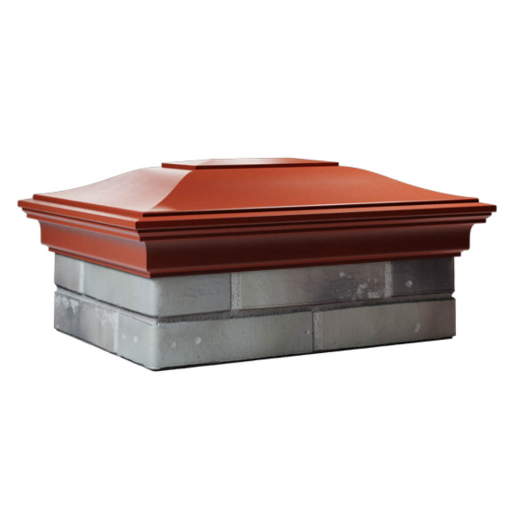 Колпак Zking Монблан Красный на столб 2х1.5 кирпича (515х385мм) в Рязани фото