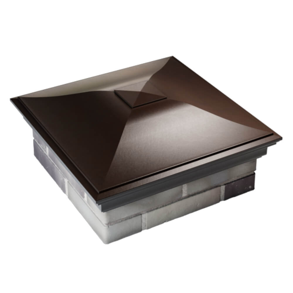 Колпак Zking Монблан Коричневый на столб 2х2 кирпича (515х515мм) Рязань фото