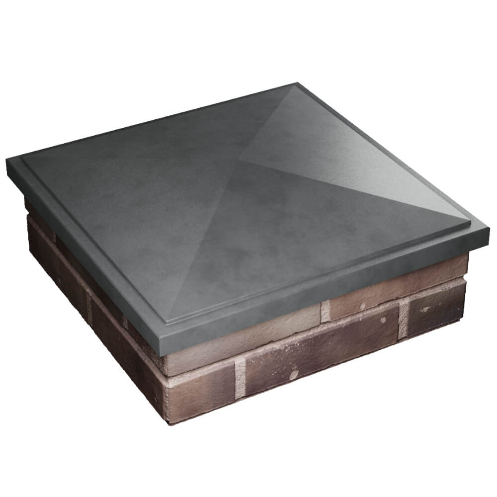 Колпак Zking БонаМоно Серый на столб 2х2 кирпича (515х515, 530х530мм) в Рязани фото