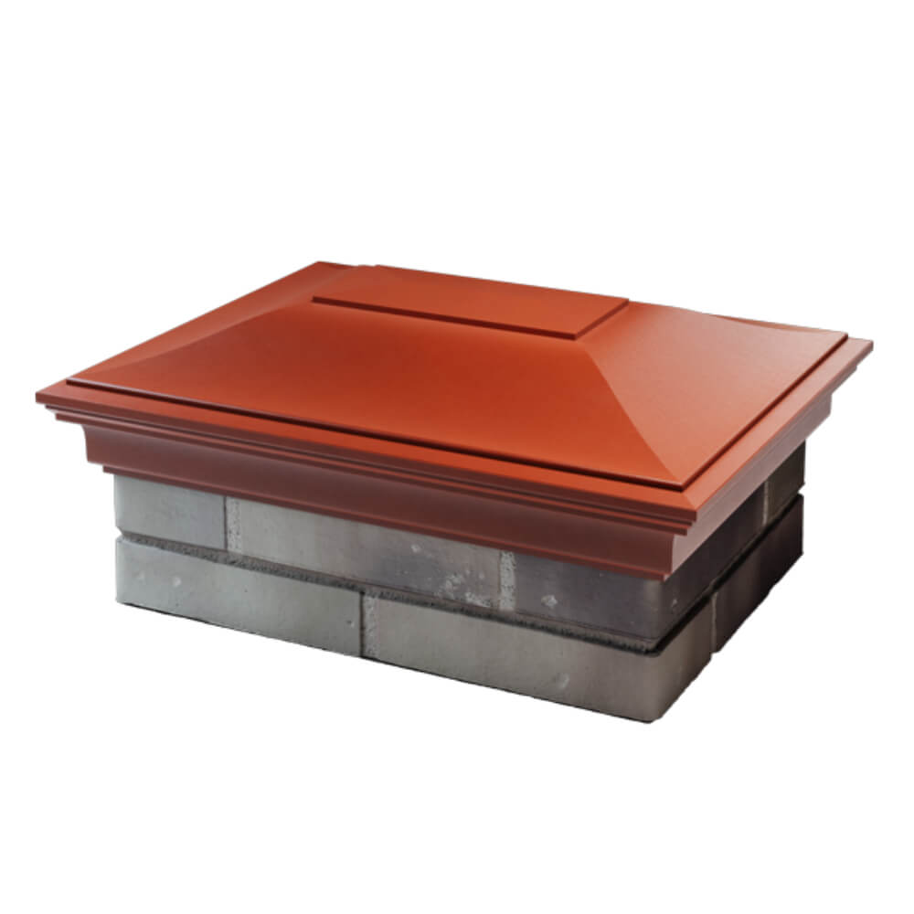 Колпак Zking Монблан Красный на столб 2х1.5 кирпича (515х385мм) в Рязани фото